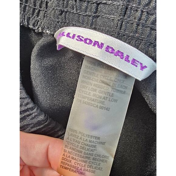 Allison daley sz 16 black pull on pants with pockets wide leg EUC casual career+ - Picture 4 of 9